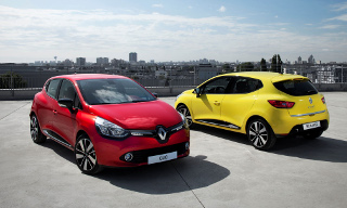Renault Clio RS jaune et rouge